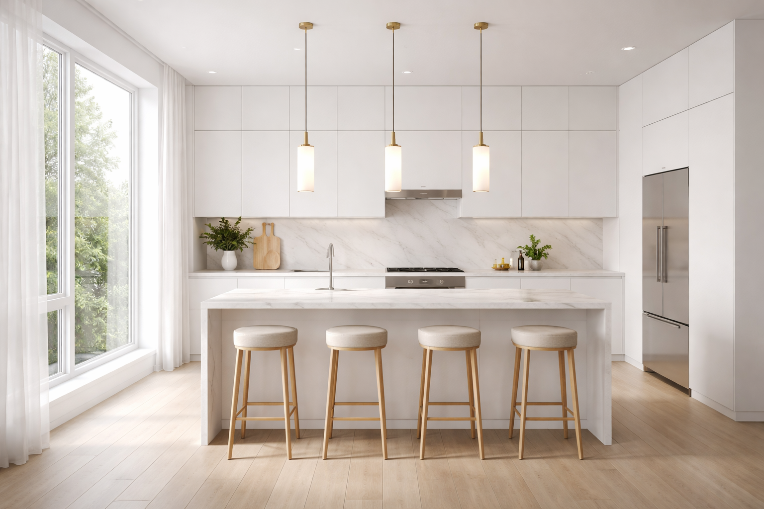 Modern mutfak iç mekân fotoğrafı