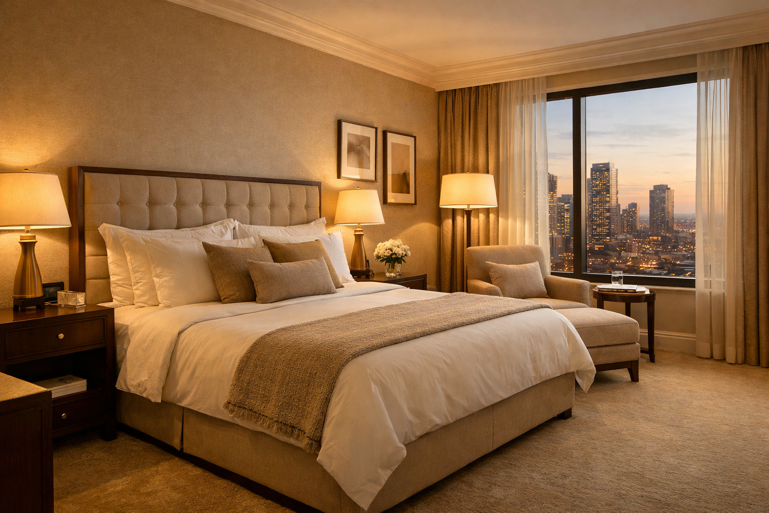 Otel odası profesyonel fotoğraf çekimi